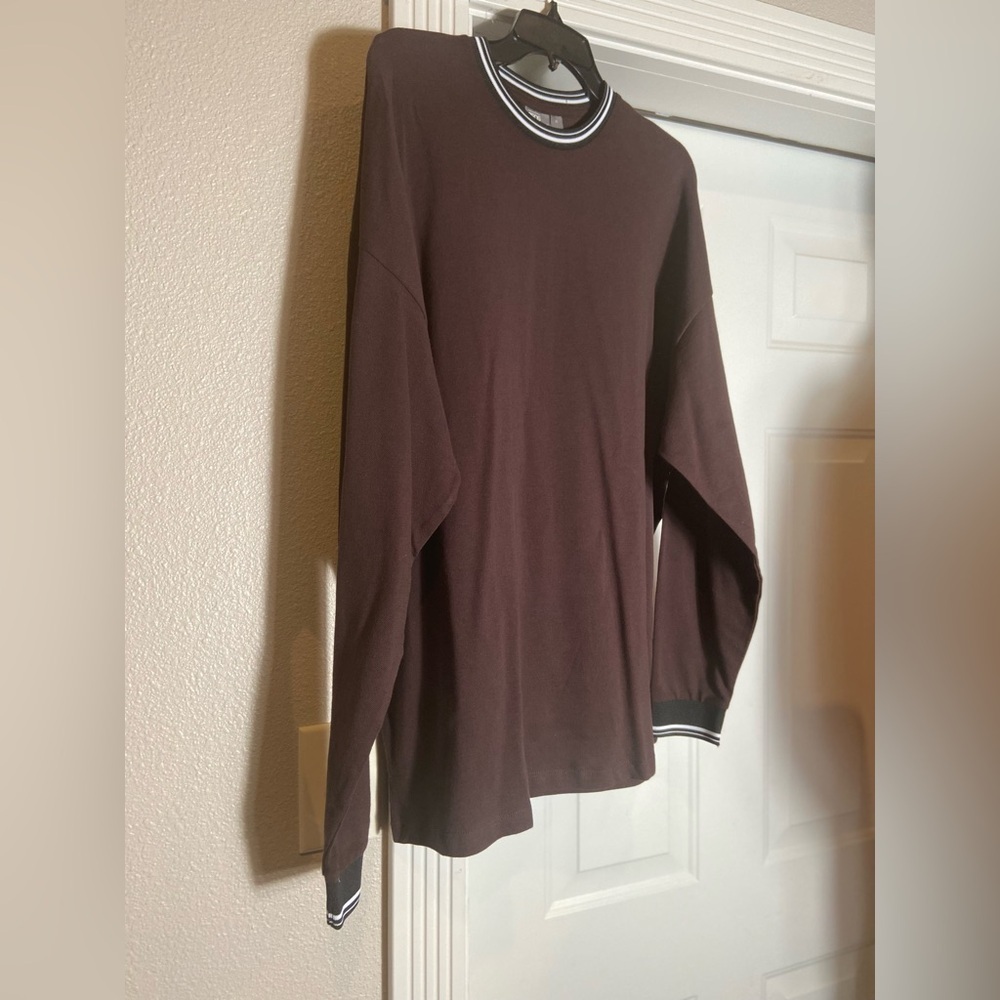ASOS~NWOT~Men’s~Lightweight~Brown~Knit~Long Sleeve~Crew Neck~Pullover~Size M
